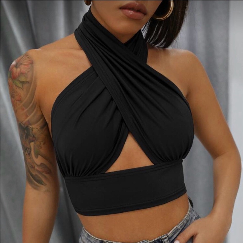 Black Halter Top